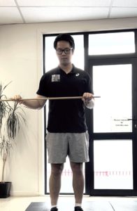 External rotation with a stick